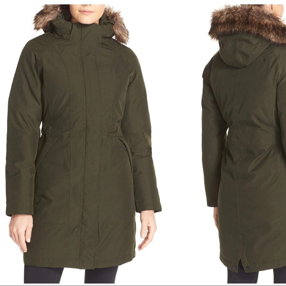 The North Face Arctic down down parka with removable faux fur trim hood
